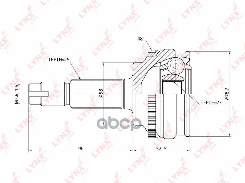 ШРУС наружный LYNXauto CO-7517A LYNXauto арт. CO-7517A