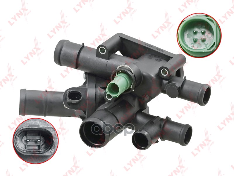 Термостат 105°С (пл. корпус  прокладка  датчик) SKODA Octavia I-II 1.6 00>  VW Golf IV-V 1.6 98> / J LYNXauto арт. ct-1368