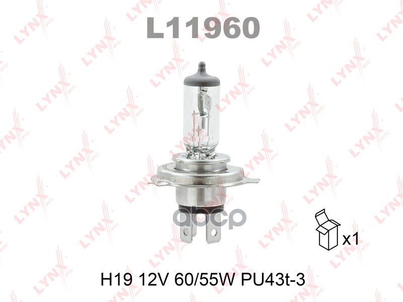 Лампа галогенная L11960 LYNXauto арт. L11960