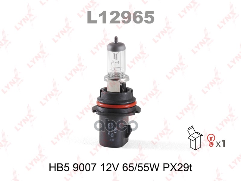 Лампа галогеновая HB5 9007 12V 65/55W PX29T  L12965 LYNXauto арт. L12965