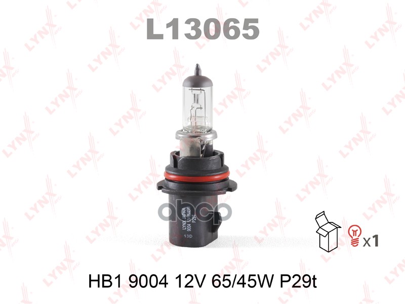 Лампа галогенная HB1 9004 12V 65/45W P29T LYNXauto арт. l13065