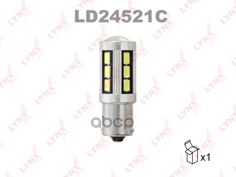 Лампа светодиодная 24V P21W 21W BA15s 7200K LYNXauto CANBUS 1 шт. картон S25 LD24521C LYNXauto арт. LD24521C