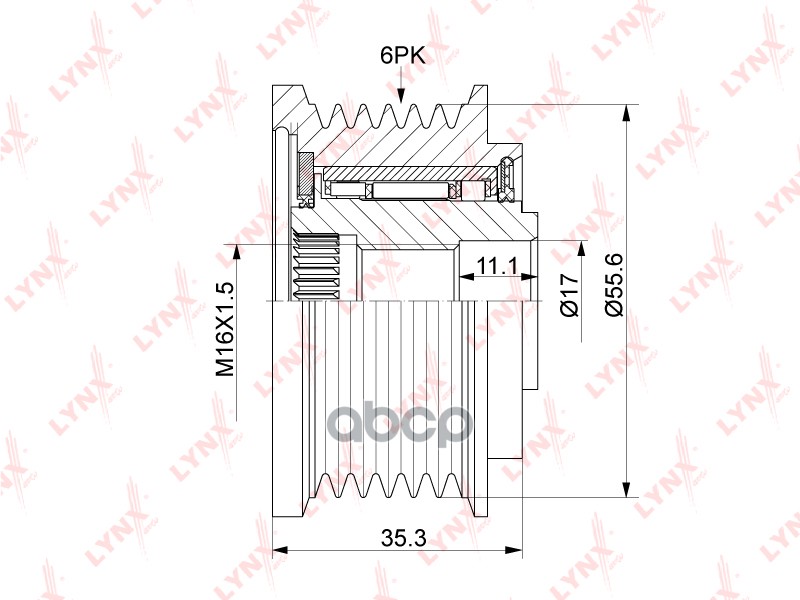 Муфта Свободного Хода Генератора LYNXauto арт. PA1162