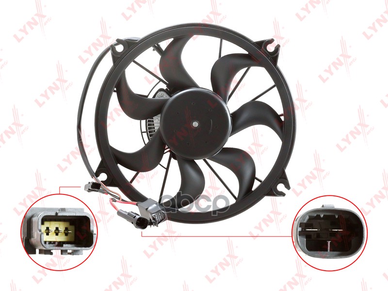 Вентилятор радиатора CITROEN C5 1.6-2.2d 04>  PEUGEOT 407 1.6D-2.2 04-10 LYNXauto арт. rf-1779