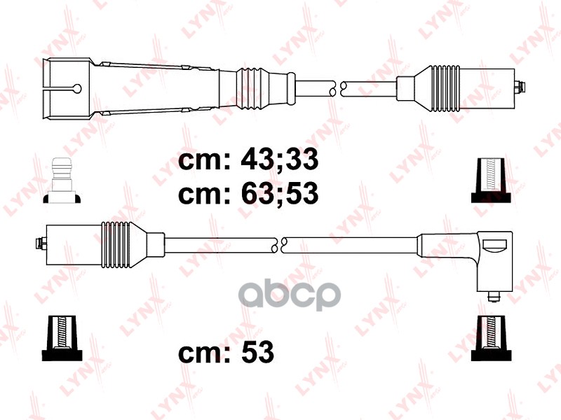 Провода высоковольтные AUDI 80 1 6 84-91  VW Golf II 1 3-1 8 84-92/Golf III 1 6-2 0 94> / Golf IV 2 LYNXauto арт. spc8022