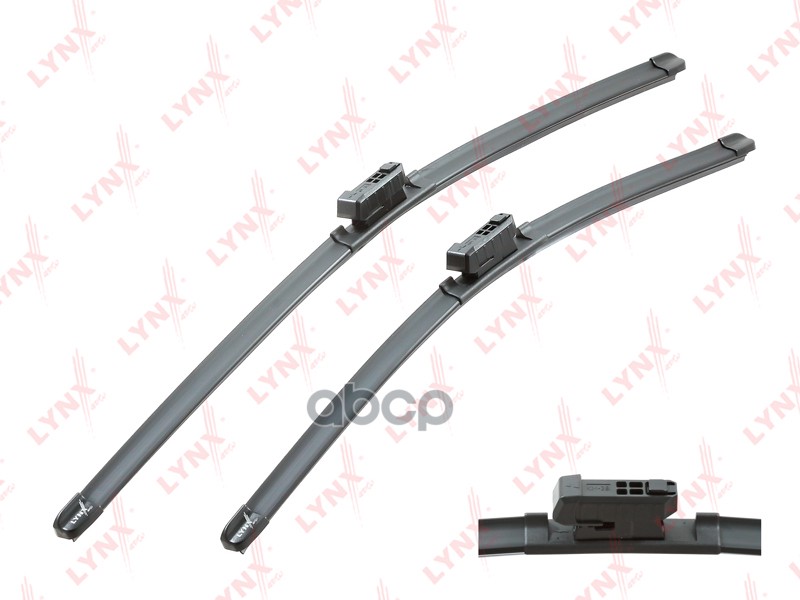 Щетка стеклоочистителя бескаркасная  комплект 600/500мм AUDI A4 [B8  8K2] 07-15 / A4 [B9  8W2] 15> / LYNXauto арт. xf6050b