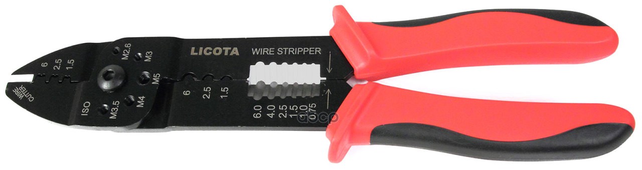 Клещи многофункциональные для зачистки проводов и обжима клемм Licota арт. aet-0141a