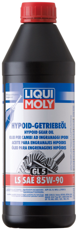 Масло трансмиссионное Hypoid-Getrieb.LS 85W-90 GL-5 (1л) LIQUI MOLY арт. 1410