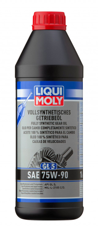 Масло трансмиссионное синтетическое Vollsynthetisches Getrieb 75W-90 GL-5 1л (1950) 1414 LIQUI MOLY арт. 1414