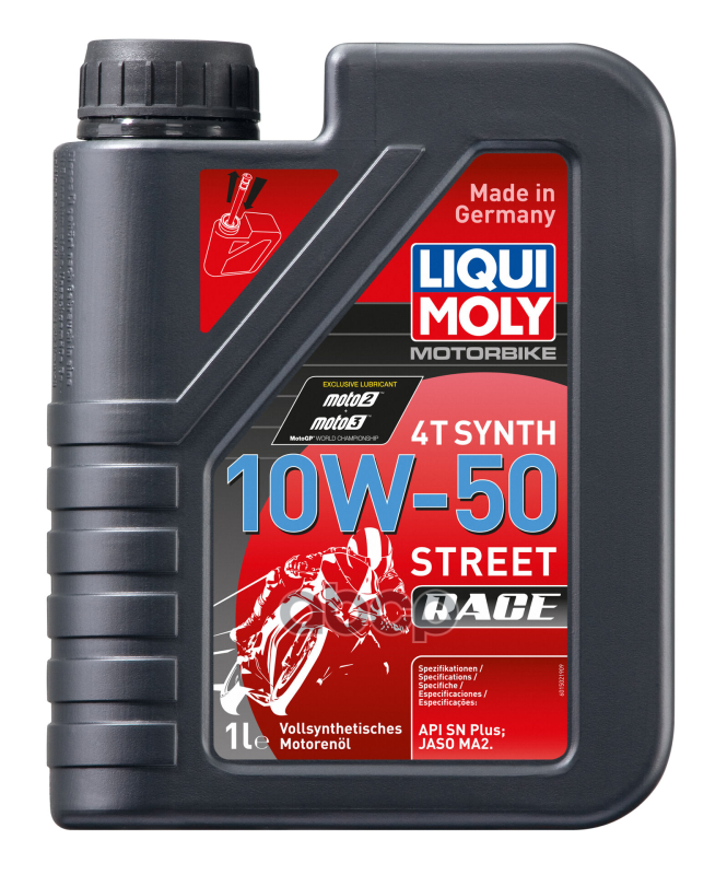 Масло Моторное Синтетическое 1Л - Liquimoly Синт-Ое Мот.масло Д/4-Т.мотоц. Motorbike 4T Synth Street Race 10W-50 Sn Plus Ma2 ...