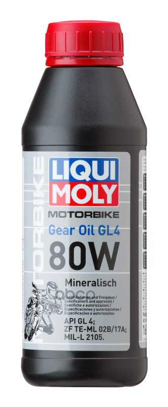 Масло Трансмис. Motorbike Gear Oil 80W (Минеральное) 0 5L LIQUI MOLY арт. 1617