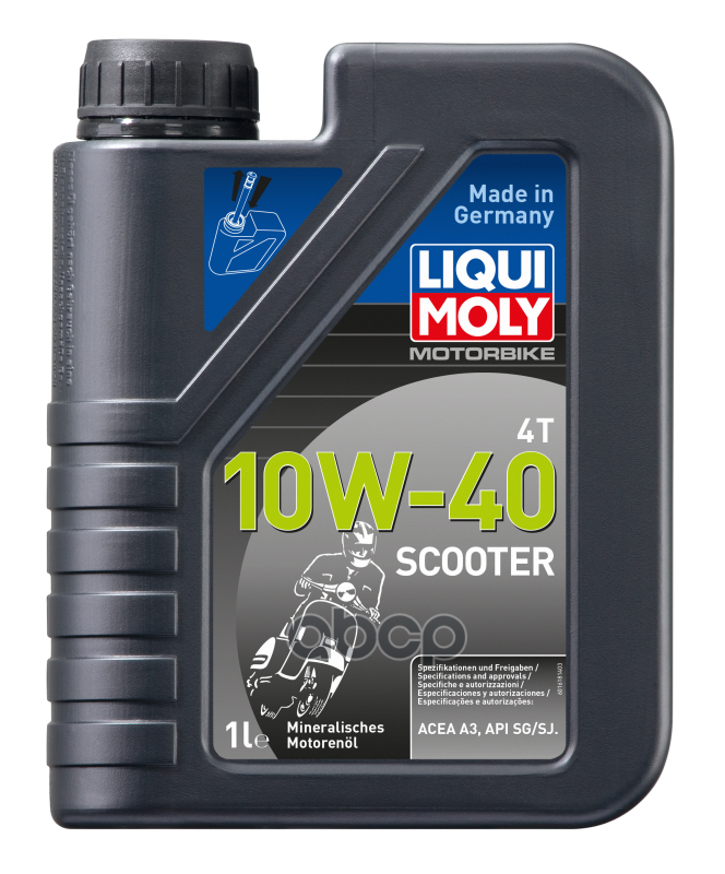 Масло Моторное Motorbike 4T 10W-40 Scooter (Минеральное) (1 Л.) LIQUI MOLY арт. 1618