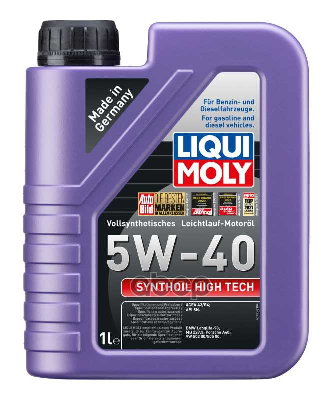 LIQUI MOLY 5W-40 1L 1855 Liquimoly Synthoil High Tech Sn A3/B4 Синт. Мот.масло
