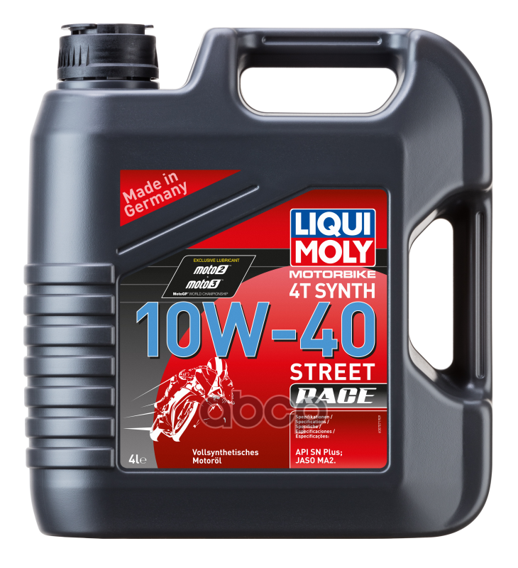 Масло моторное Motorbike 4T Synth Street Race 10W-40 (Синтетическое) (4 л.) LIQUI MOLY арт. 20754