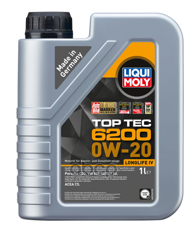 LIQUI MOLY Масло моторное синтетическое НС-Top Tec 6200 0W-20 C5 1л 20787
