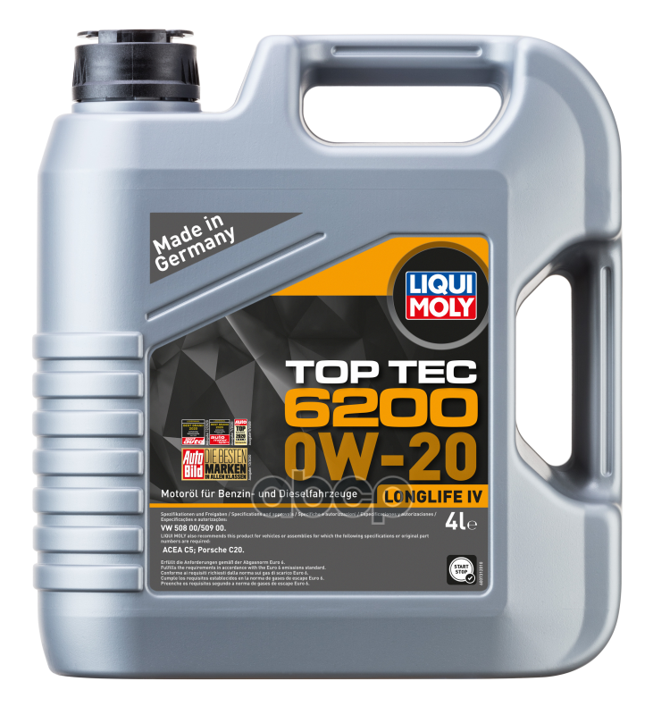 LIQUI MOLY Масло моторное синтетическое НС-Top Tec 6200 0W-20 C5 4л 20788
