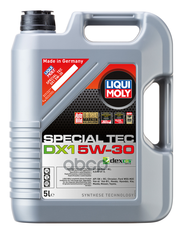 LIQUI MOLY 5W-30 Special Tec Dx1, Api Sp, Ilsac Gf-6A, 5Л (Нс-Синт.мотор.масло)
