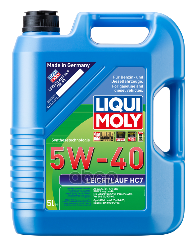 LIQUI MOLY М/М Синт. Leichtlauf Hc7 5W-40 5Л