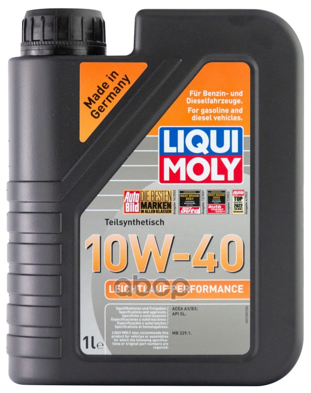 LIQUI MOLY П/с. мот.масло Leichtlauf Performance 10W-40 SL A3/B3 (1л)