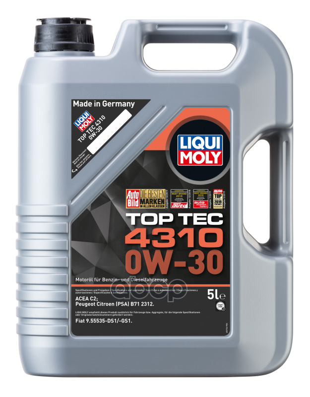 LIQUI MOLY 0W-30 Top Tec 4310, 5Л (Синт.мотор.масло)
