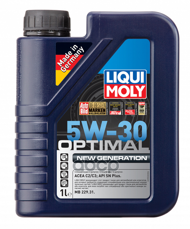 LIQUI MOLY Масло моторное LIQUI MOLY Optimal NEW GEN 5W-30 синтетическое 1 л 39030