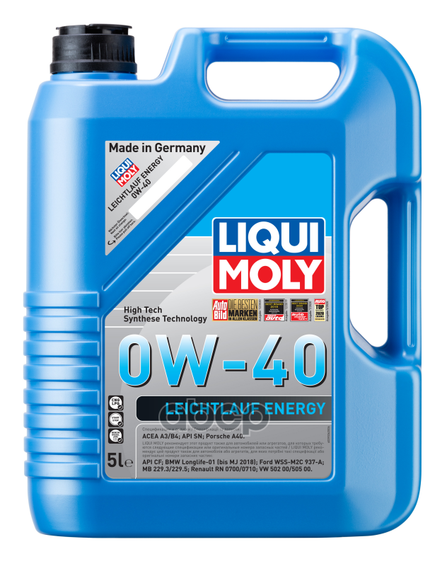 Liqui moly 0W-40 5L Leichtlauf Energy Масло Моторное