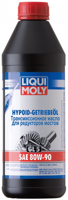 Масло Трансмиссионное Минеральное Hypoid-Getriebeoil 80W-90 Gl-5 1Л (4406) 3924 LIQUI MOLY арт. 3924