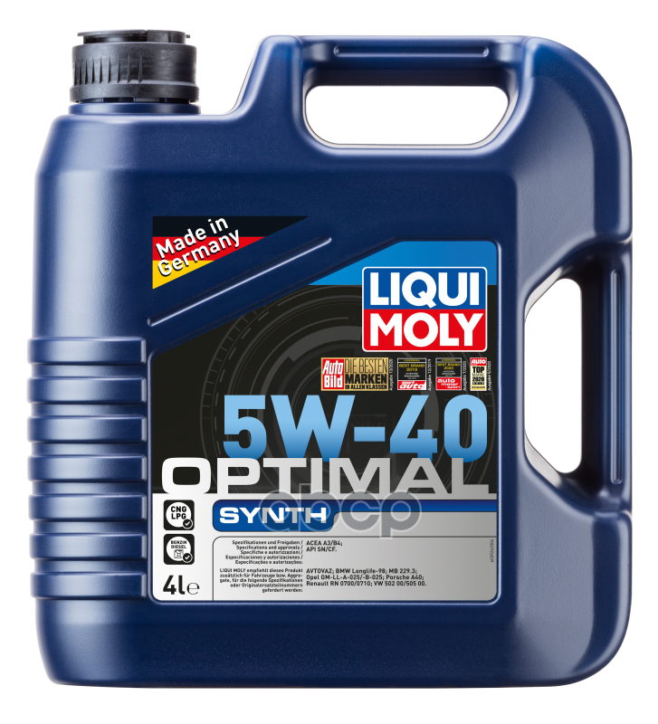 LIQUI MOLY Масло моторное синтетическое НС-Optimal Synth 5W-40 CF/SN A3/B4 4л 3926