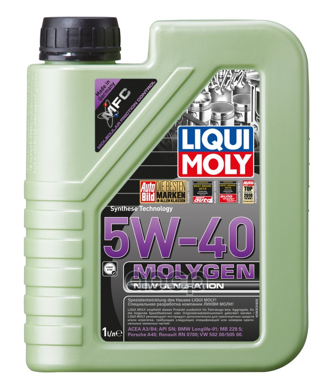 LIQUI MOLY Масло моторное синтетическое НС-Molygen New Generation 5W-40 1л (8576) 9053