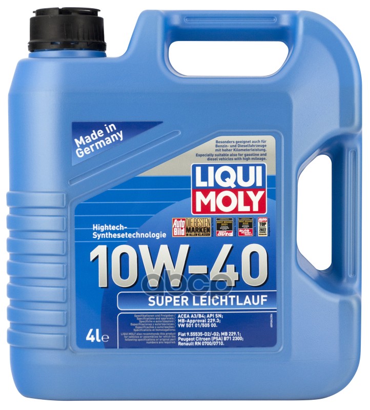 LIQUI MOLY Масло моторное Super Leichtlauf 10W-40 (4 л.)