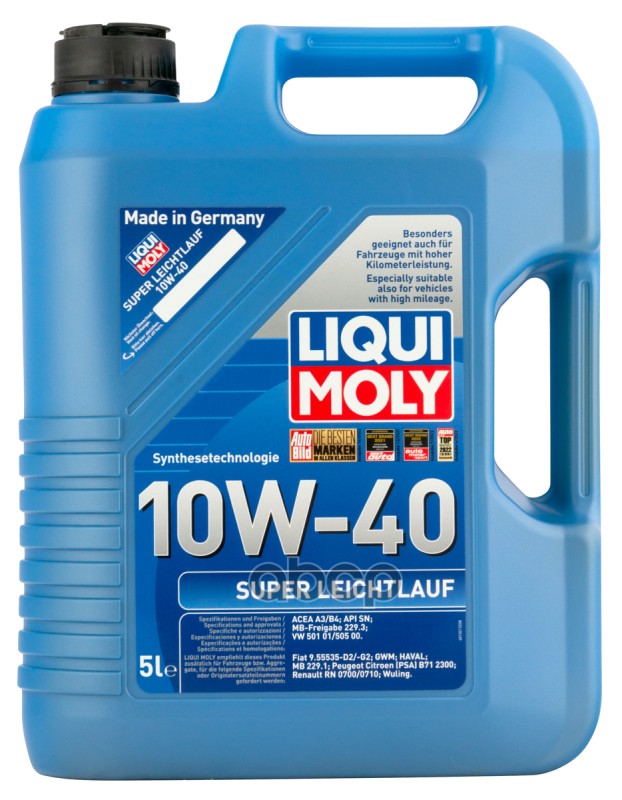 LIQUI MOLY Масло моторное LIQUI MOLY Super Leichtlauf 10W-40 полусинтетическое 5 л  9505 / 1929