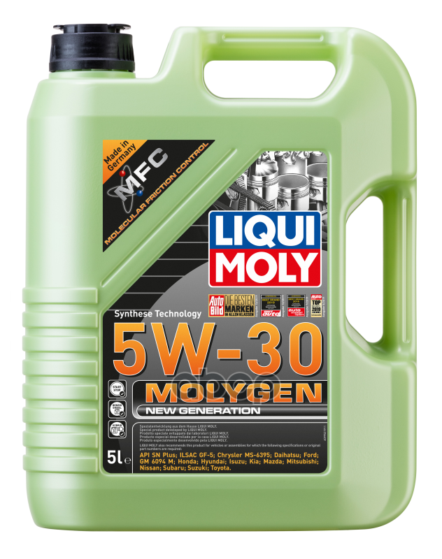 LIQUI MOLY Масло моторное синтетическое НС-Molygen New Generation 5W-30 SP GF-6A 5л (9043) 9952