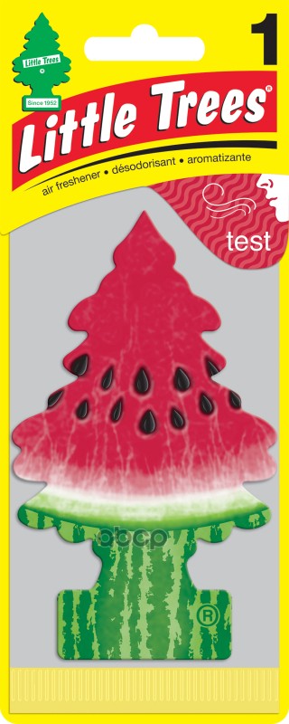 Ароматизатор Елочка Арбуз пропитанный пластинка арбуз Car-Freshner U1P-10320-RUSS Little Trees арт. U1P-10320-RUSS
