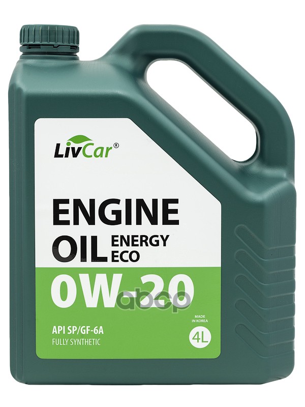 LivCar Масло моторное  0W-20  LivCar Engine Oil ENERGY ECO 0W-20 API SP/GF-6A (4л)