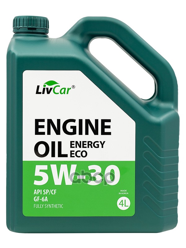 LivCar Масло моторное LIVCAR ENGINE OIL ENERGY ECO 5W-30 API SP/CF/GF-6A (4л) LC1550530-004