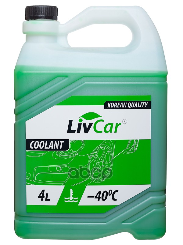 Антифриз готовый LIVCAR COOLANT GREEN -40 (4л) LCA40-004G LivCar арт. LCA40-004G