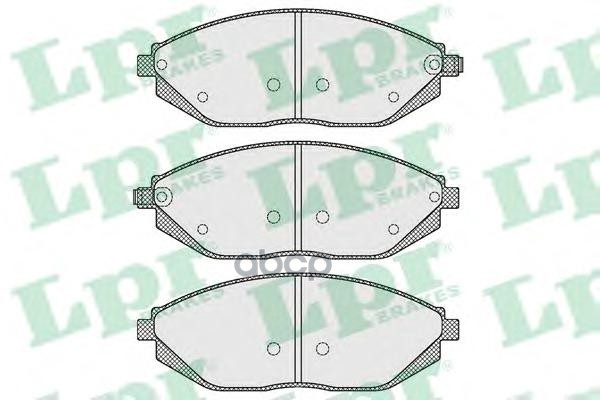 Комплект тормозных колодок 05P1629 Lpr арт. 05P1629