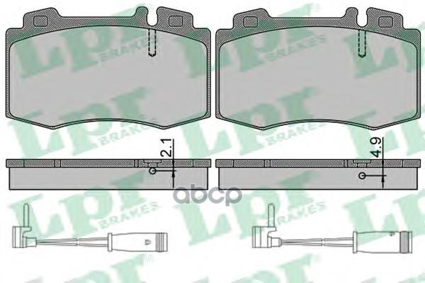 Комплект тормозных колодок 05P849A Lpr арт. 05P849A