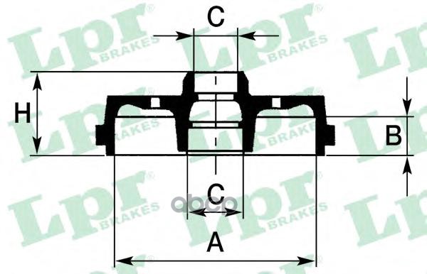 Барабан тормозной Lpr арт. 7D0244