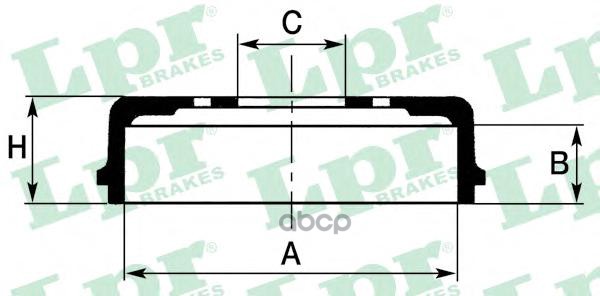 Барабан тормозной Lpr арт. 7D0316