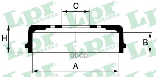 Барабан тормозной CHEVROLET SPARK 10- 7D0668 Lpr арт. 7D0668