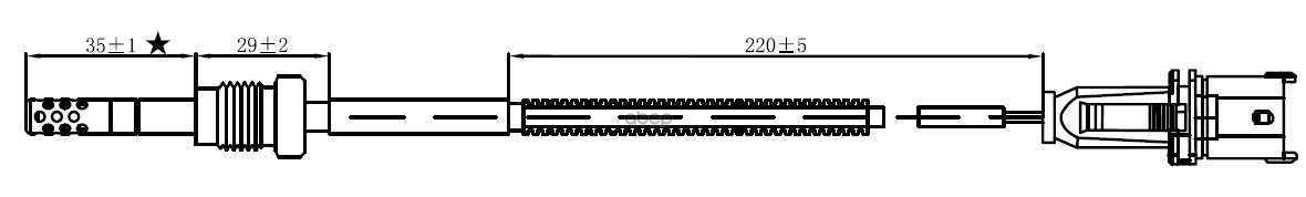 Датчик температуры выхлопных газов OPEL Astra H/ Vectra C/ SIGNUM/ ZAFIRA/ Saab (1999-2003) MAGTECHNIC арт. mag0014og