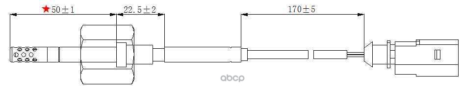 Датчик температуры выхлопных газов AUDI A2 (2000-2005) AUDI A3 (2003-2012) VW GOLF IV/V (1997-2009) MAGTECHNIC арт. mag0029og