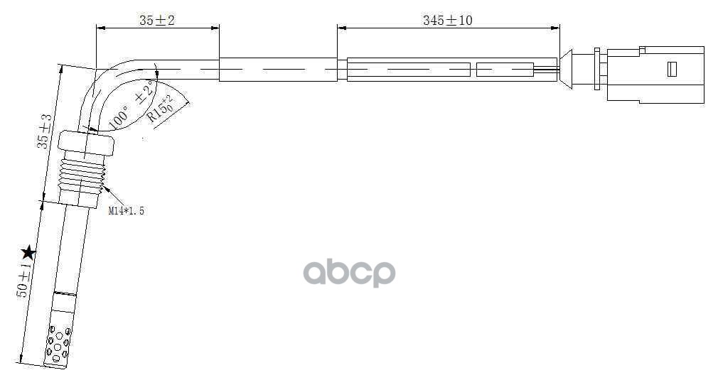 Датчик температуры выхлопных газов AUDI A1 1.6TDI (2010>) SEAT IBIZA 1.6TDI (2009>) SKODA FABIA 1.6T MAGTECHNIC арт. mag0042og