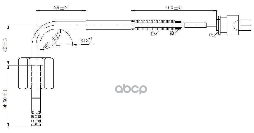 Датчик температуры выхлопных газов MERCEDES-BENZ CL500  ML350 500  R 320  S 350   S 430  S 500  SLK MAGTECHNIC арт. mag0166og