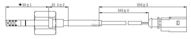 Датчик температуры выхлопных газов VW CRAFTER 30-35 2.5TDI (2006>) 30-50 2.5TDI (2006>) MAGTECHNIC арт. mag0184og