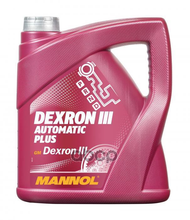 Масло трансмиссионное для АКПП DEXRON III Automatic Plus (4л) MANNOL арт. 1356