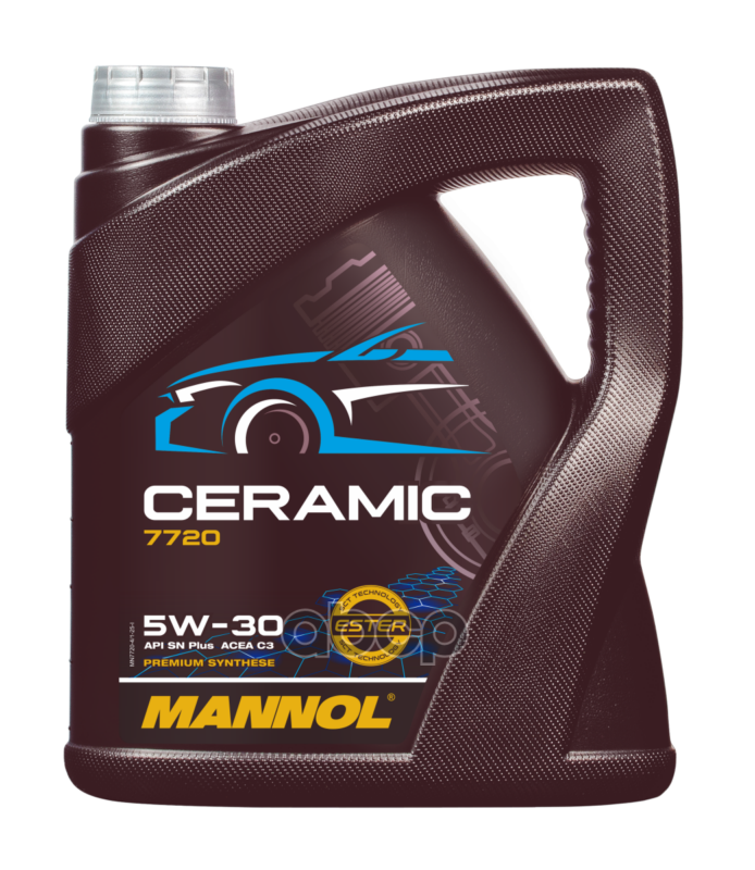 MANNOL Масло моторное 7720 Ceramic 5W-30 API SN Plus  ACEA C3 ACEA C2  4l