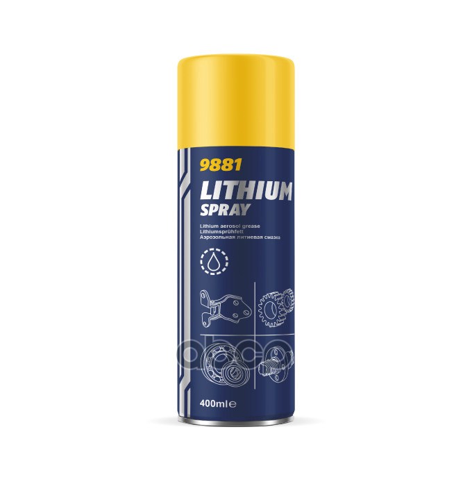 Смазка литьвая Lithium spray (400ml) MANNOL арт. 9881