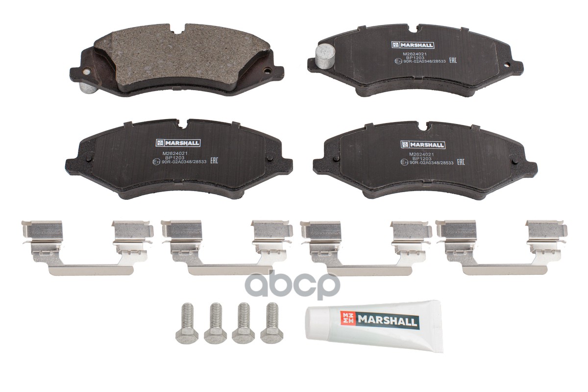Торм. колодки диск. (комплект) передние LAND ROVER DISCOVERY 09- RANGE ROVER 01- RANGE ROVER SPORT 0 MARSHALL арт. M2624021